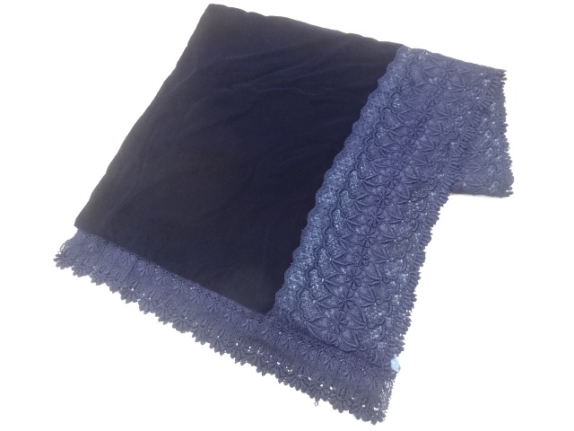 JAPANESE SHAWL / VELVET / LACE / FLOWER